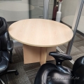 Blonde Round Cross Base Office Meeting Table